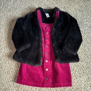 Cat and Jack overalls with Gymboree jacket